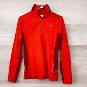 💖 The North Face | 1/4 Zip Pullover Sweater Fleece Orange/Purple XL